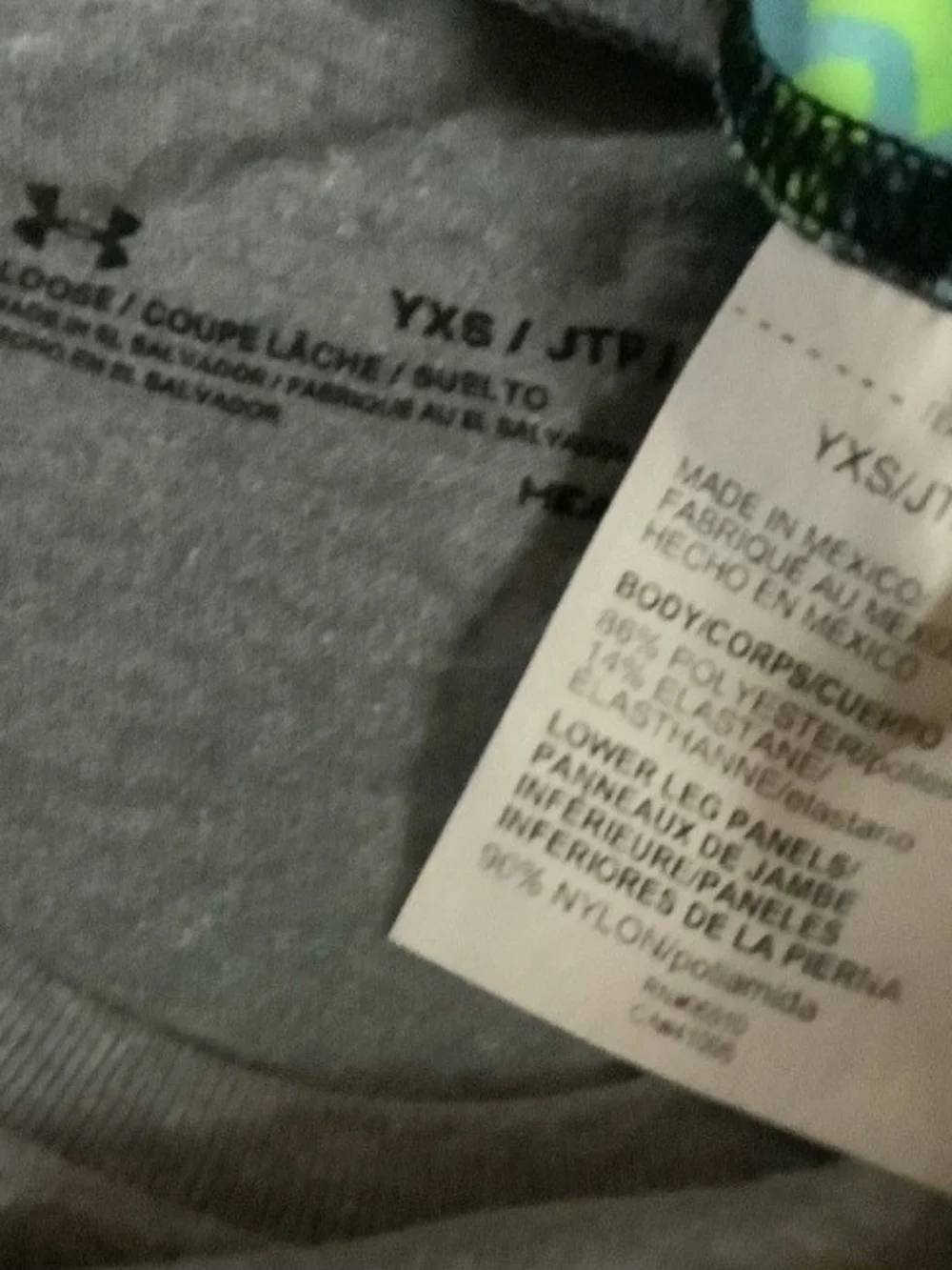 Under Armour Girls Gray Logo Tee & Capri Leggings Outfit Size YXS(NWT)